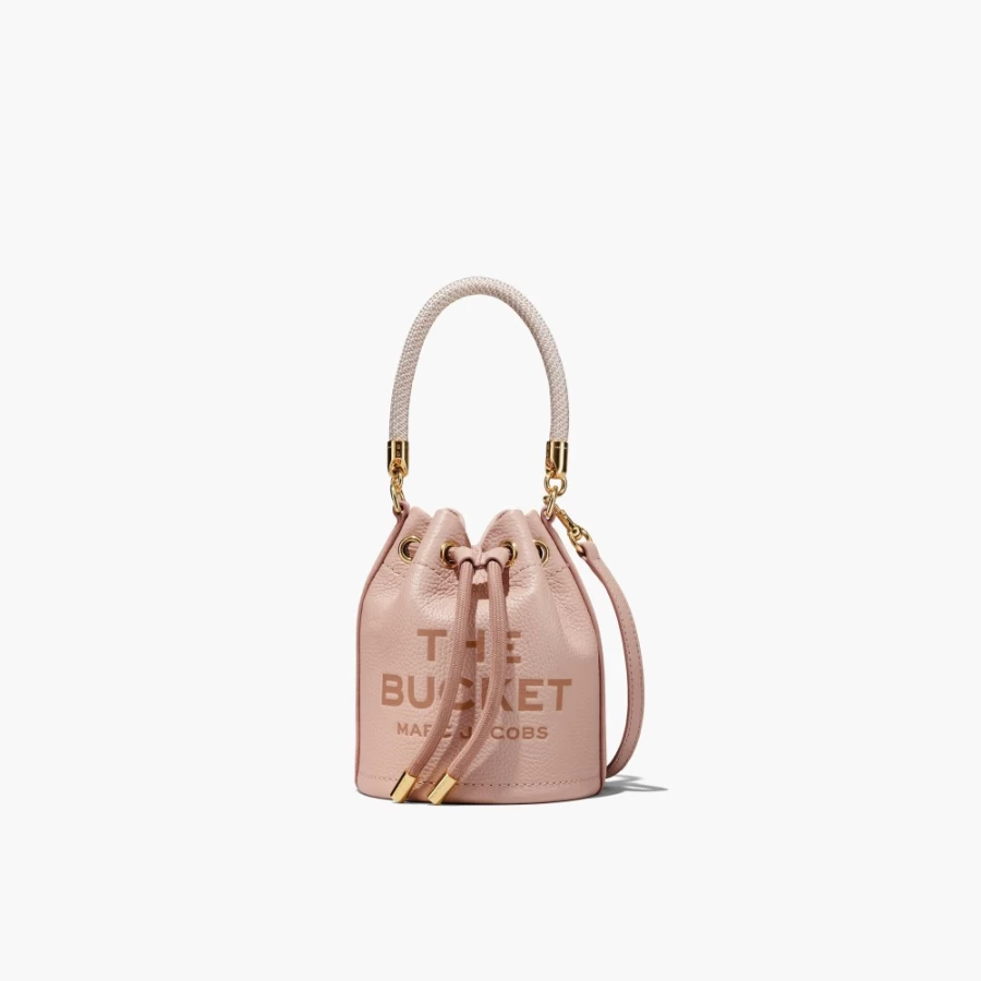 Marc Jacobs Rose Leather Micro Bucket Bag for Women