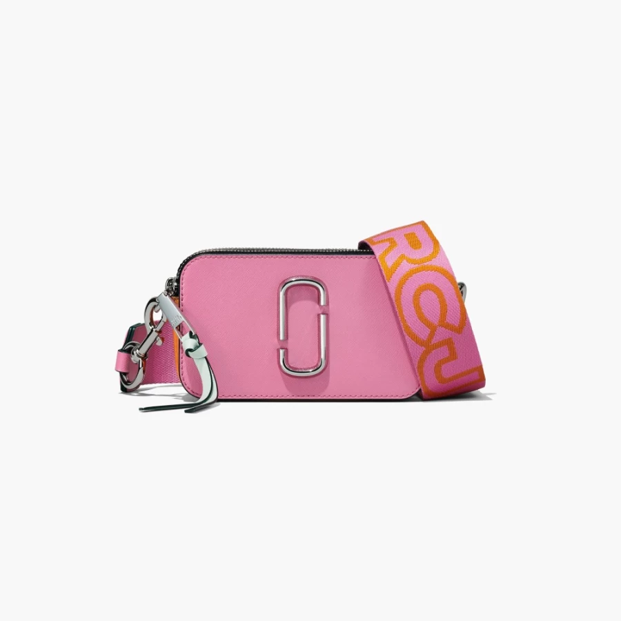 Marc Jacobs The Snapshot Crossbody Bag in Candy Pink Multi Color