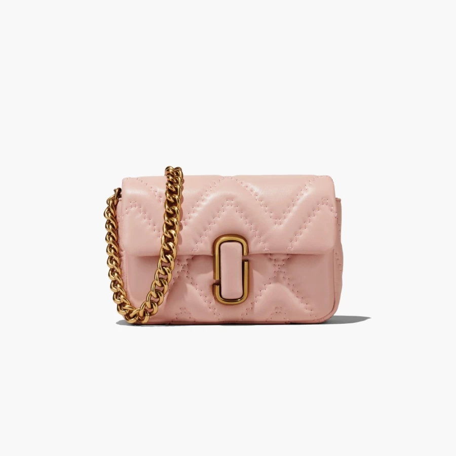 Marc Jacobs Quilted Leather Shoulder Bag in Rose | The J Marc Crossbody Purse for Women