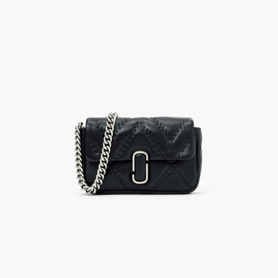 Marc Jacobs Black Quilted Leather Mini Shoulder Bag - The J Marc Crossbody Purse