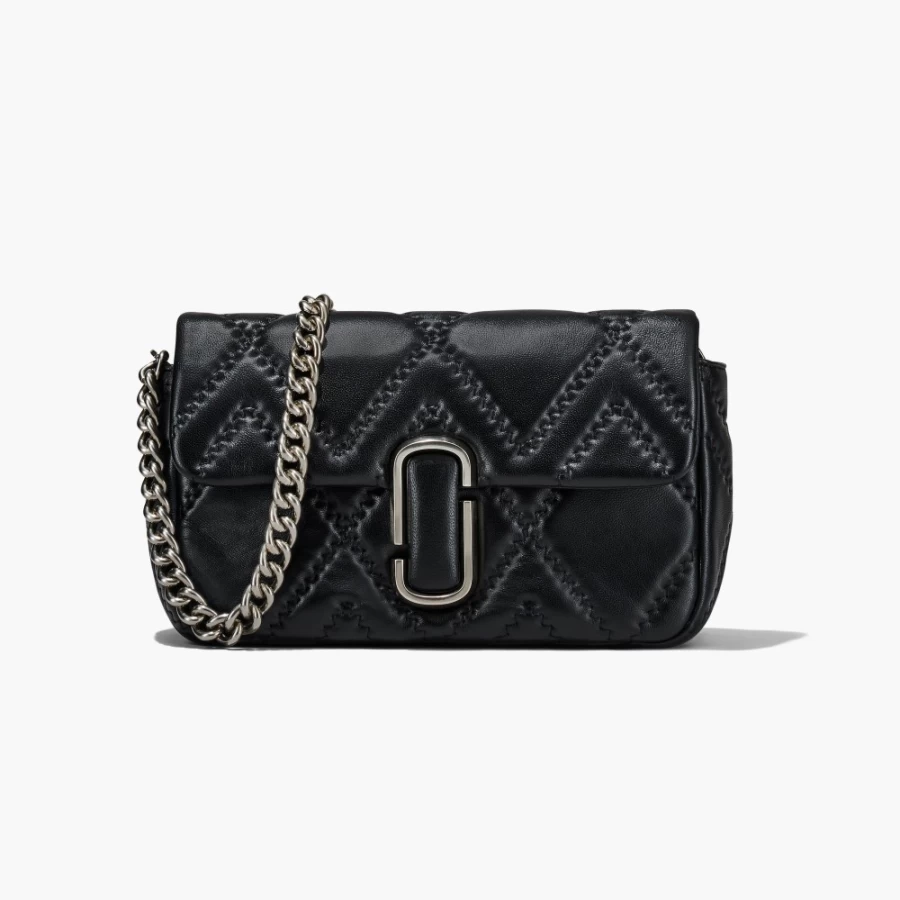 Marc Jacobs Black Quilted Leather Large Shoulder Bag - J Marc Collection