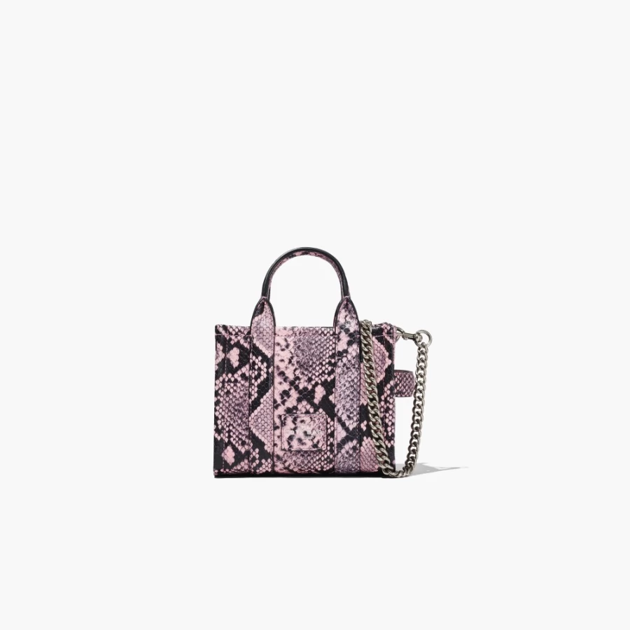 Marc Jacobs Bleached Mauve Multi Snake-Embossed Micro Tote Bag
