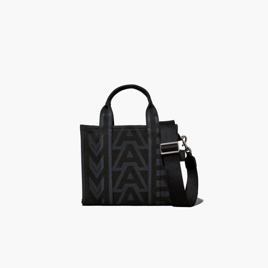 Marc Jacobs Black Multi Monogram Outline Mini Tote Bag