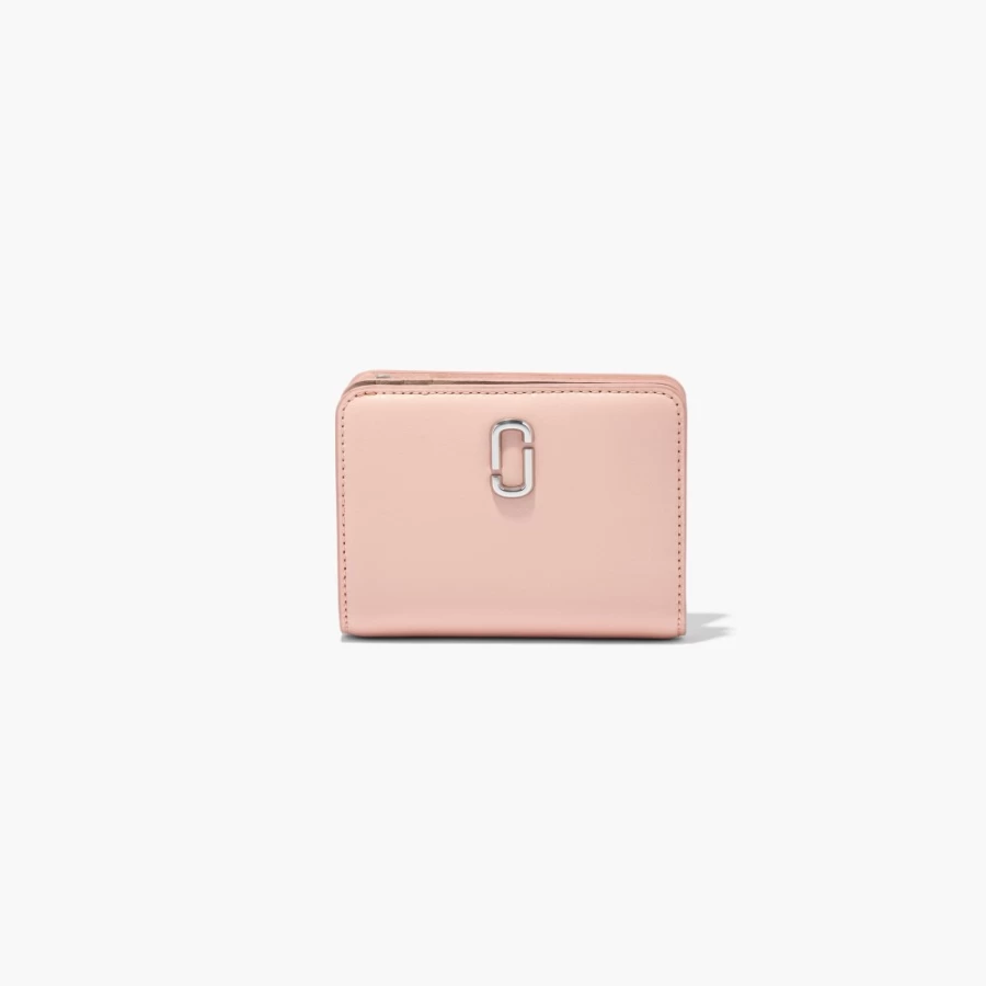 Marc Jacobs The J Marc Mini Compact Wallet in Rose | Slim Card Holder for Women