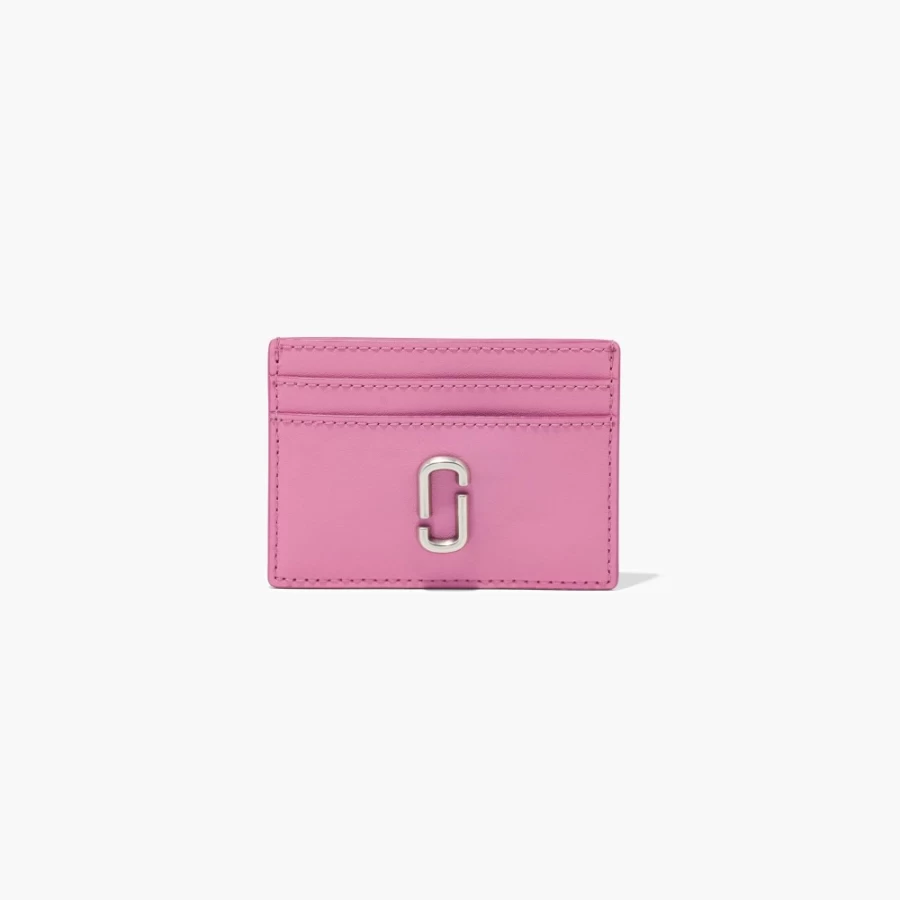 Marc Jacobs The J Marc Card Case in Candy Pink - Slim RFID-Blocking Wallet