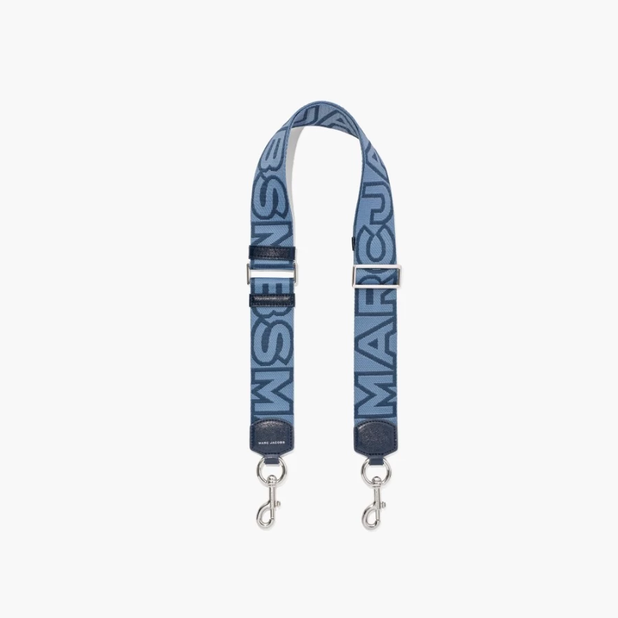 Marc Jacobs Blue Sea Multi Outline Logo Webbing Strap