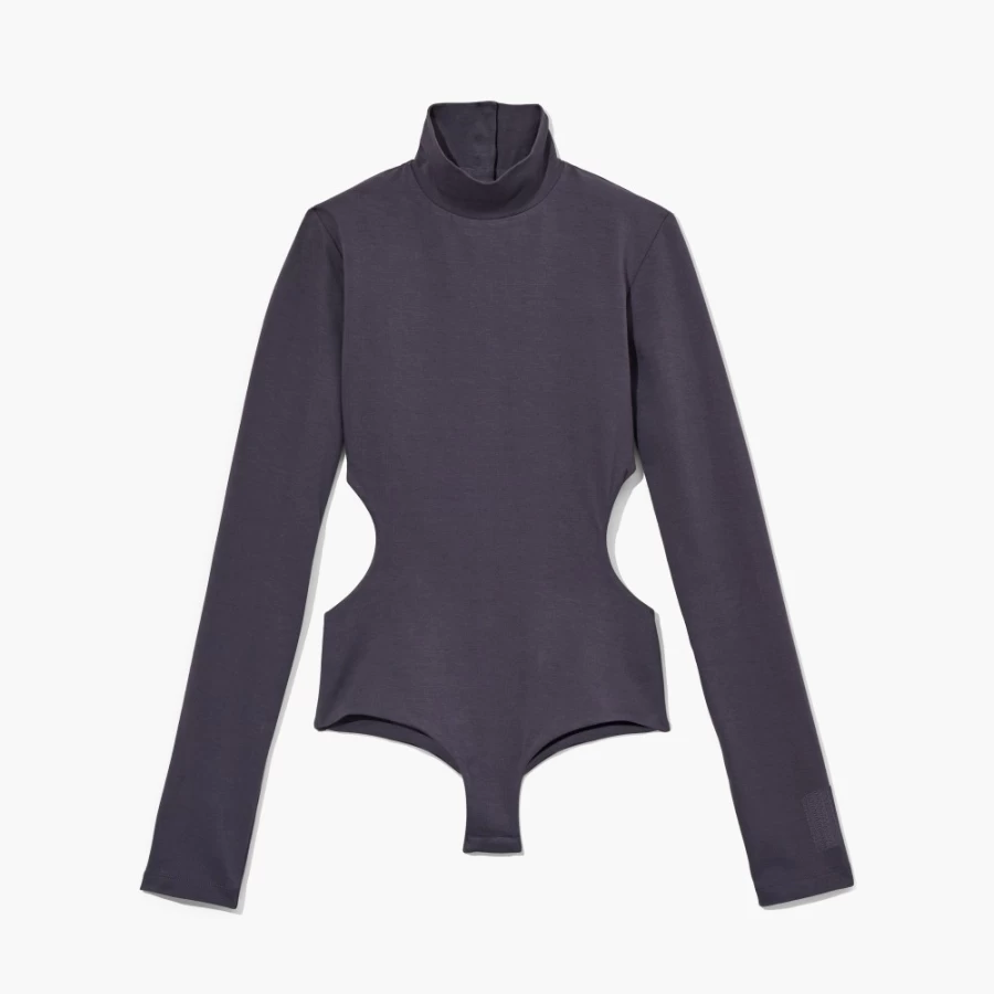 Marc Jacobs Dark Grey Cutout Bodysuit - Women's Fashion Bodysuit