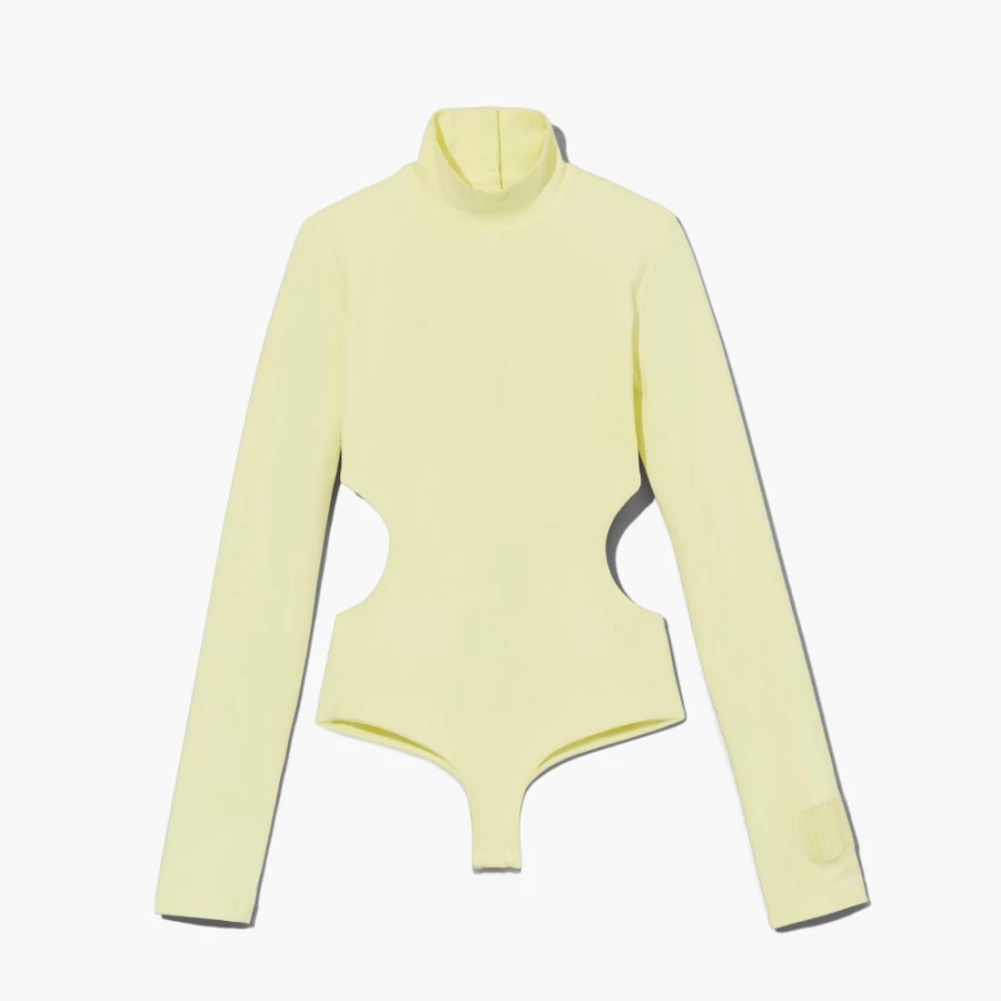 Marc Jacobs Tender Yellow Cutout Bodysuit - Women's Fashion Bodysuit