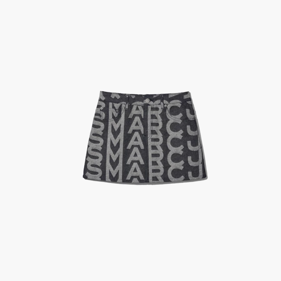 Marc Jacobs Denim Blue Monogram Mini Skirt for Women