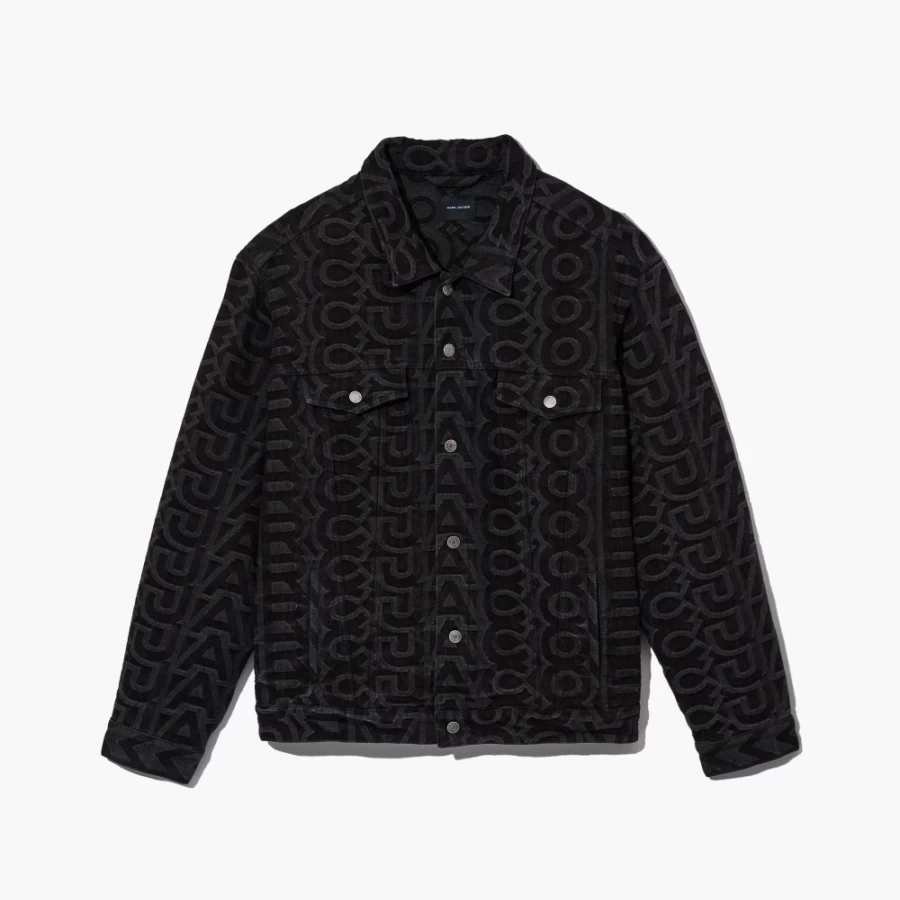 Marc Jacobs Black Monogram Denim Jacket for Men & Women