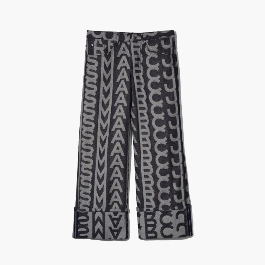 Marc Jacobs Denim Blue Monogram Oversized Jeans for Women/Men