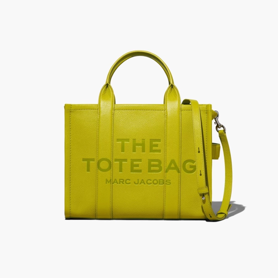 Marc Jacobs Medium Leather Tote Bag in Citronelle - Stylish & Spacious Handbag for Women