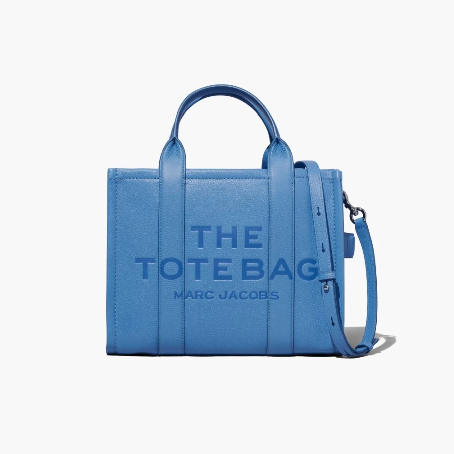 Marc Jacobs Spring Blue Leather Medium Tote Bag for Women | Premium Handbag