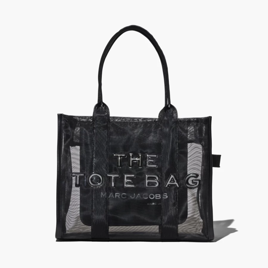 Marc Jacobs The Mesh Large Tote Bag - Blackout Color, Stylish & Spacious Designer Handbag