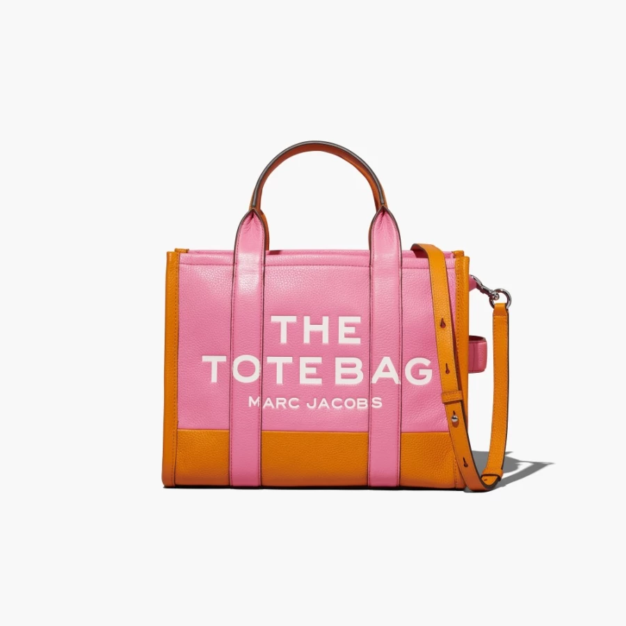 Marc Jacobs Candy Pink Multi Colorblock Medium Tote Bag