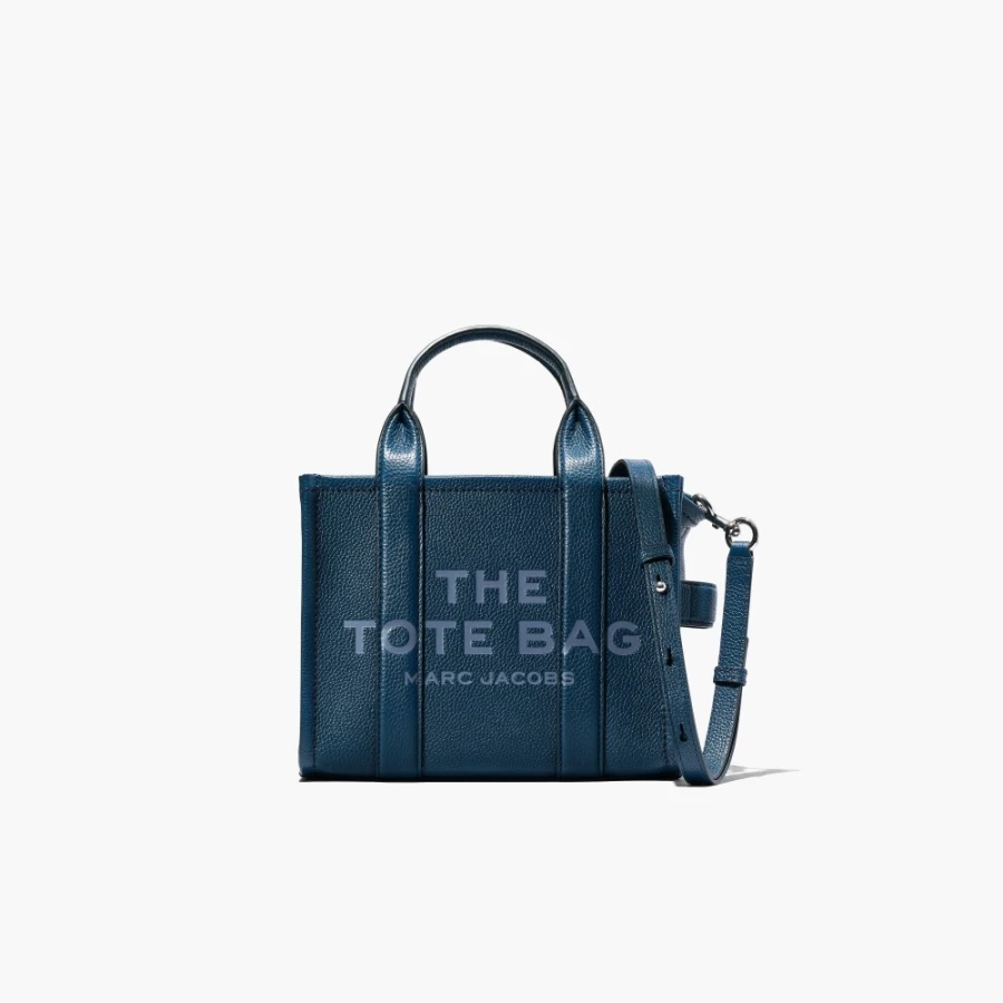 Marc Jacobs Blue Sea Leather Mini Tote Bag | Stylish & Compact Handbag