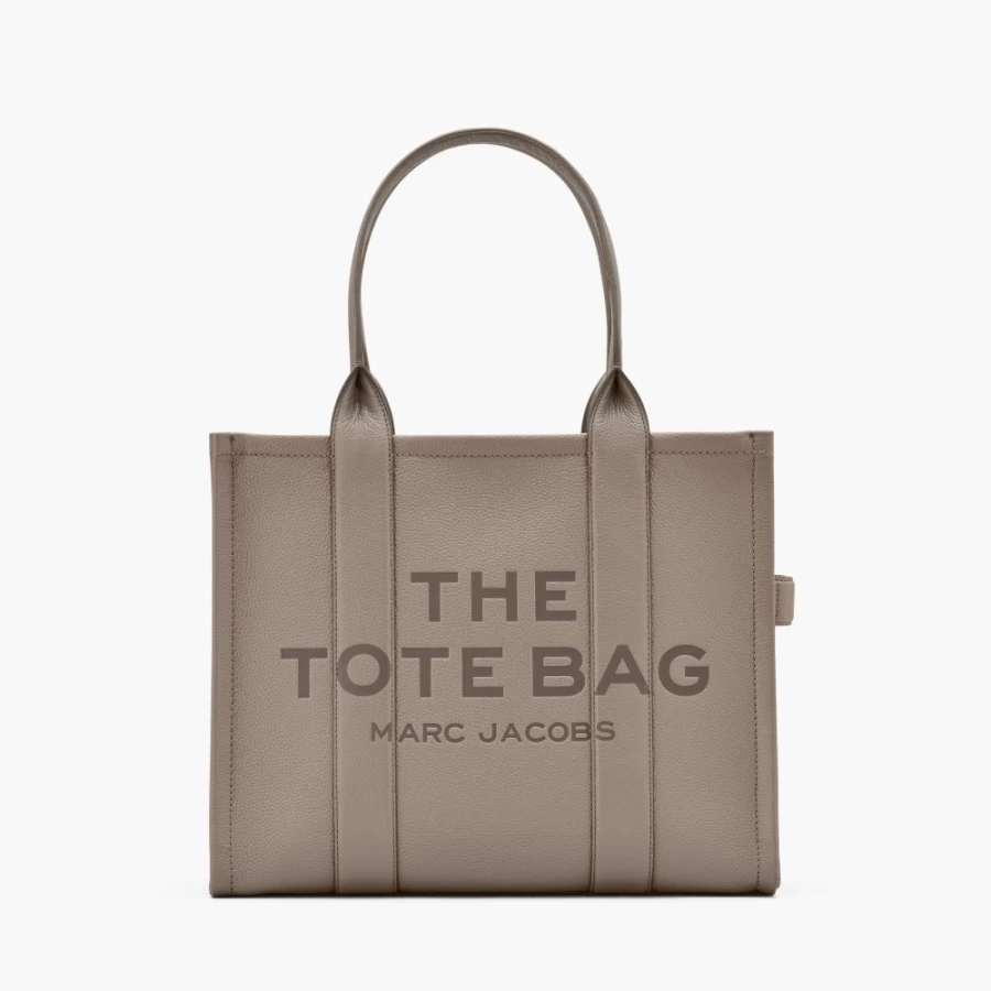 Marc Jacobs Cement Leather Large Tote Bag for Women | Stylish & Spacious Designer Handbag