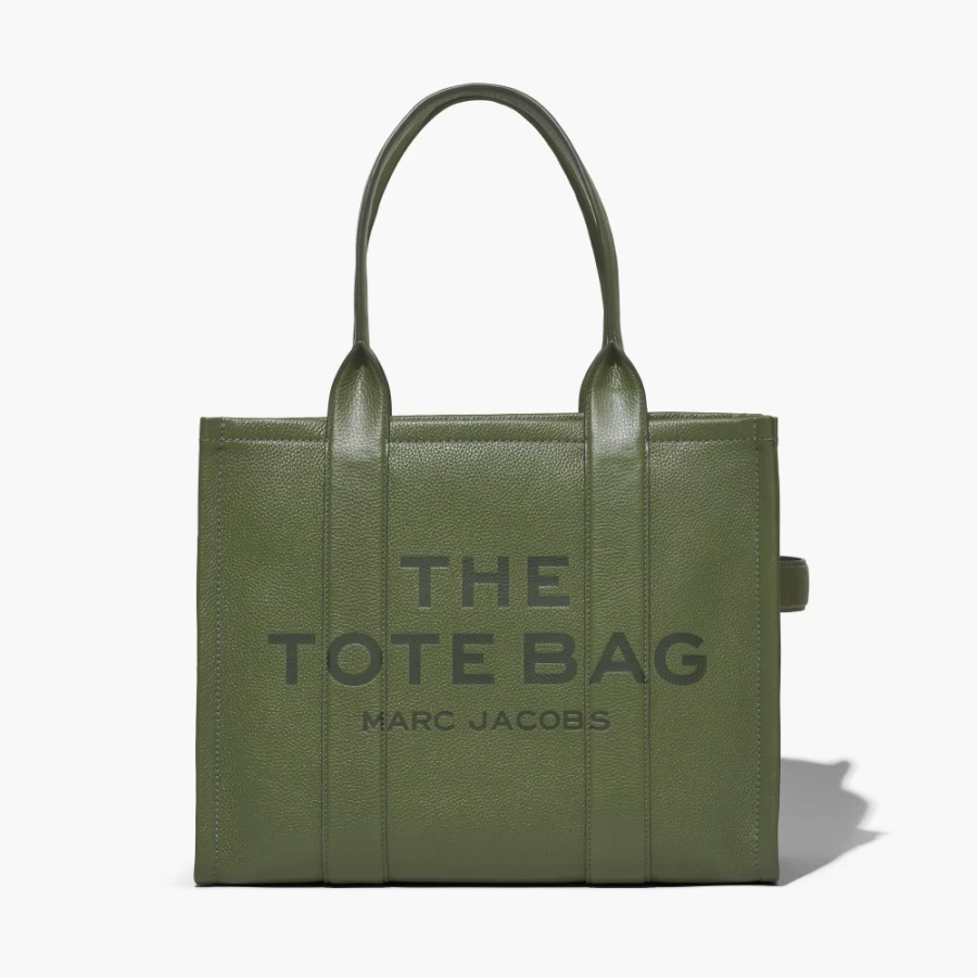 Marc Jacobs Bronze Green Leather Large Tote Bag for Women
