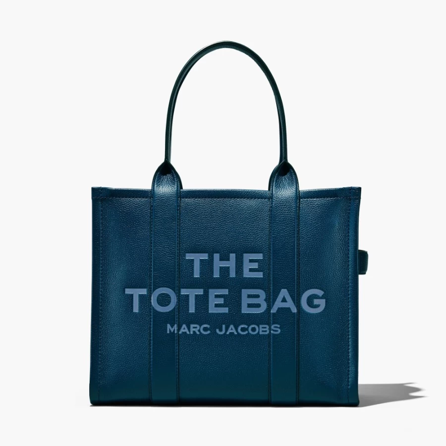 Marc Jacobs Blue Sea Leather Large Tote Bag for Women - Stylish & Spacious Handbag