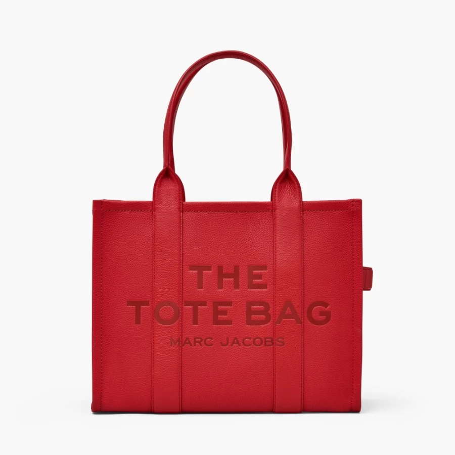 Marc Jacobs True Red Large Leather Tote Bag for Women - Stylish & Spacious Handbag