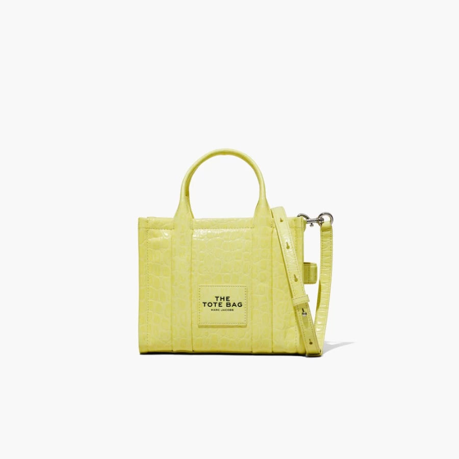 Marc Jacobs Tender Yellow Croc-Embossed Mini Tote Bag