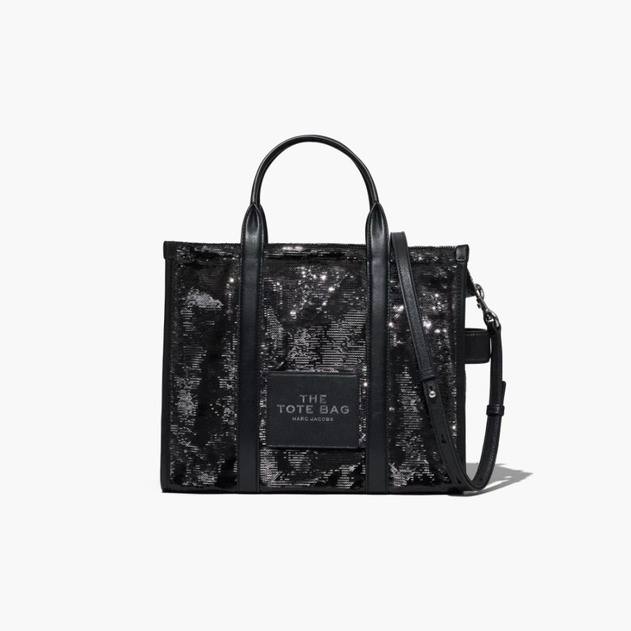 Marc Jacobs Black Sequin Medium Tote Bag for Women