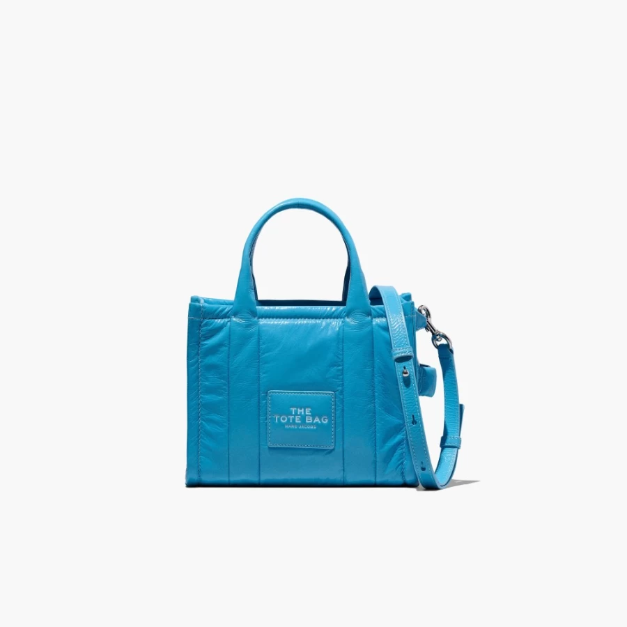 Marc Jacobs Air Blue Shiny Crinkle Mini Tote Bag