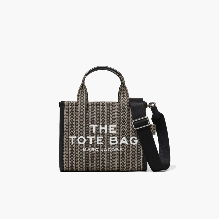 Marc Jacobs Monogram Mini Tote Bag in Beige Multi - Stylish Designer Handbag