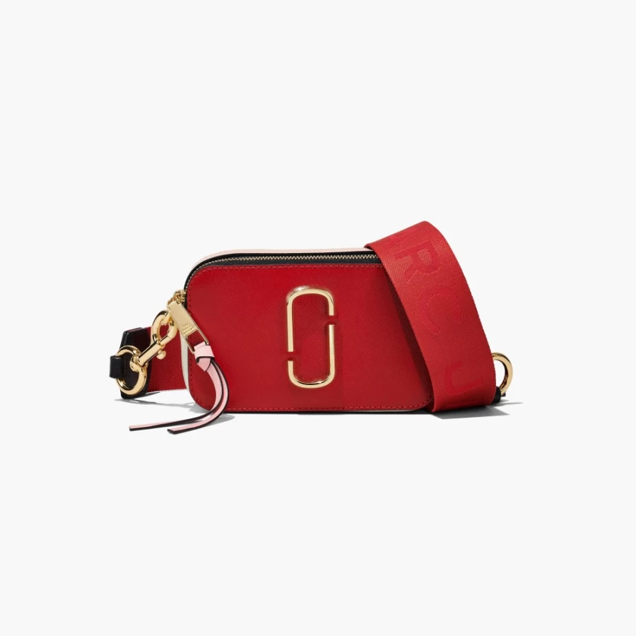 Marc Jacobs The Colorblock Snapshot Crossbody Bag in True Red Multi