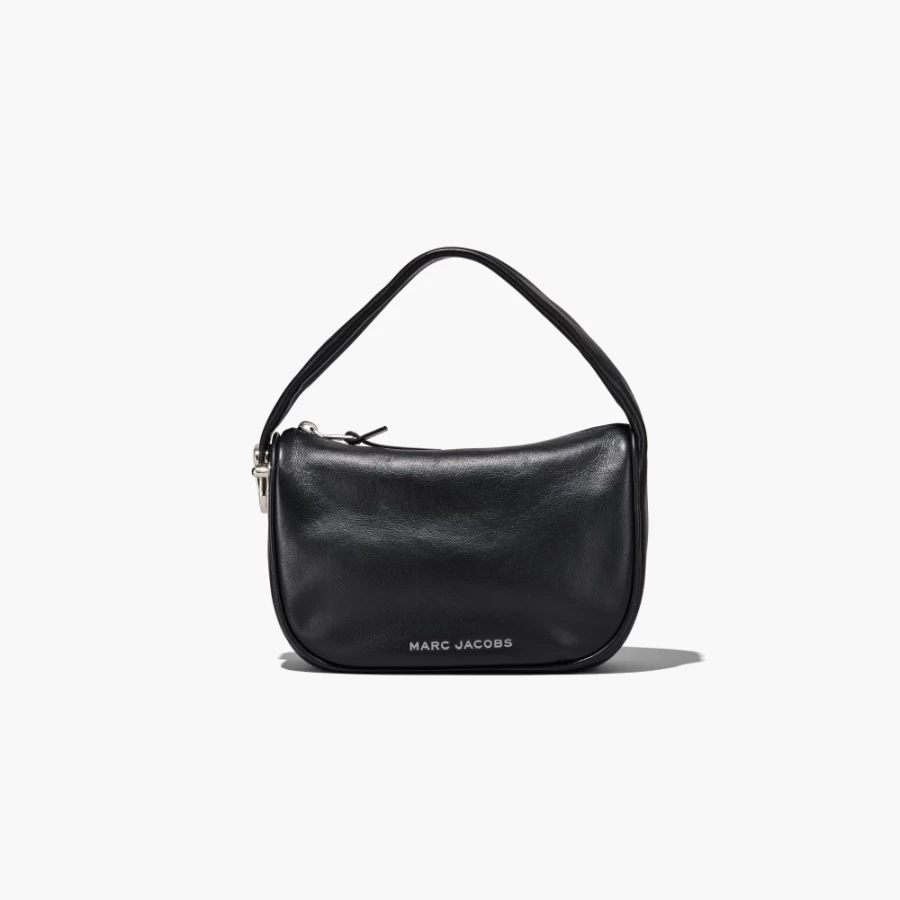 Marc Jacobs Black Pushlock Mini Hobo Bag - Stylish & Compact Shoulder Bag