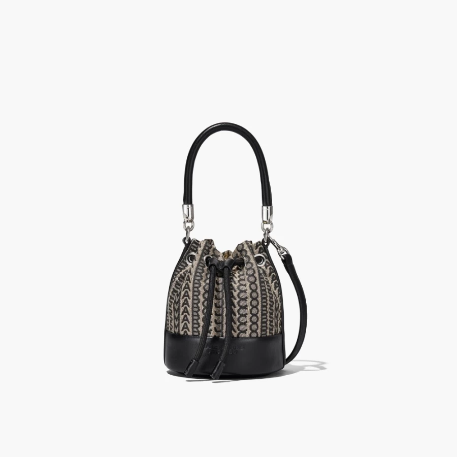 Marc Jacobs Monogram Micro Bucket Bag in Beige Multi