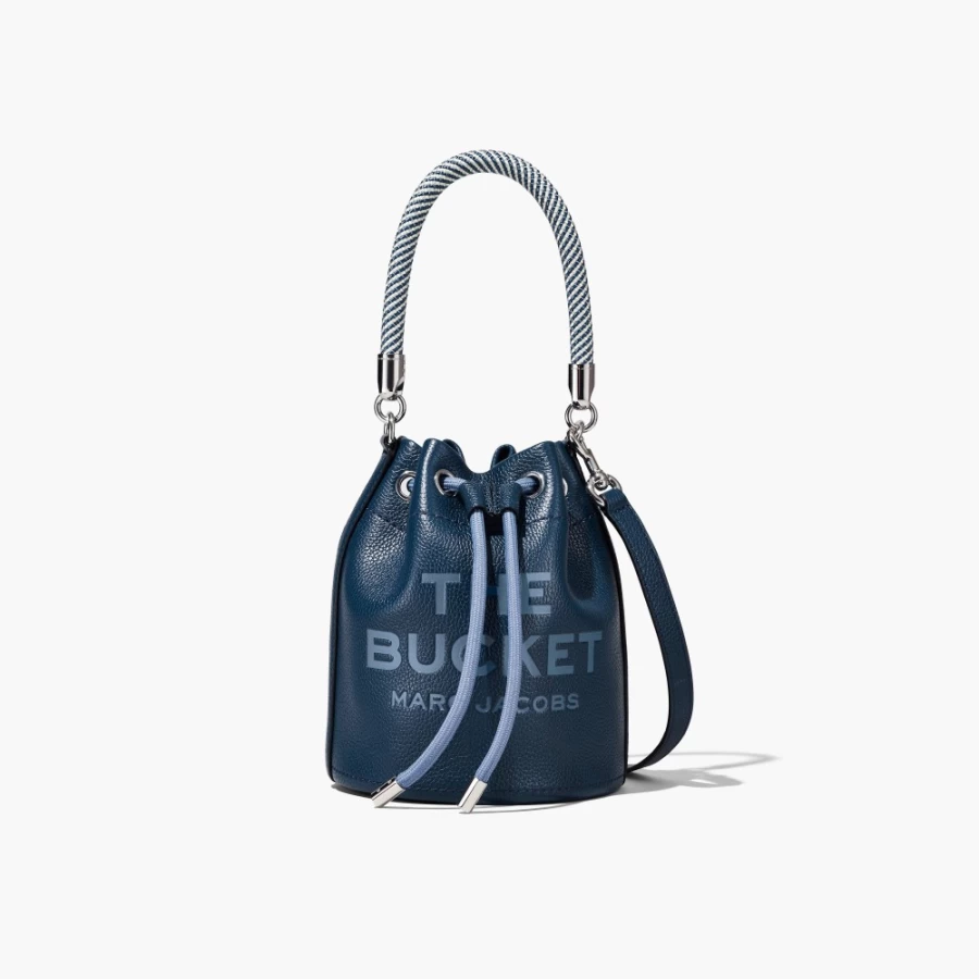 Marc Jacobs Blue Sea Leather Bucket Bag for Women | Stylish & Luxurious Handbag