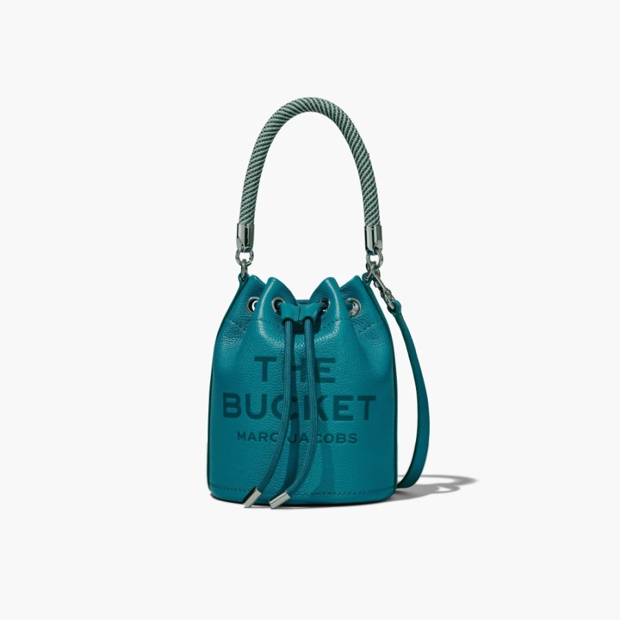 Marc Jacobs Harbor Blue Leather Bucket Bag for Women - Stylish & Luxurious Handbag