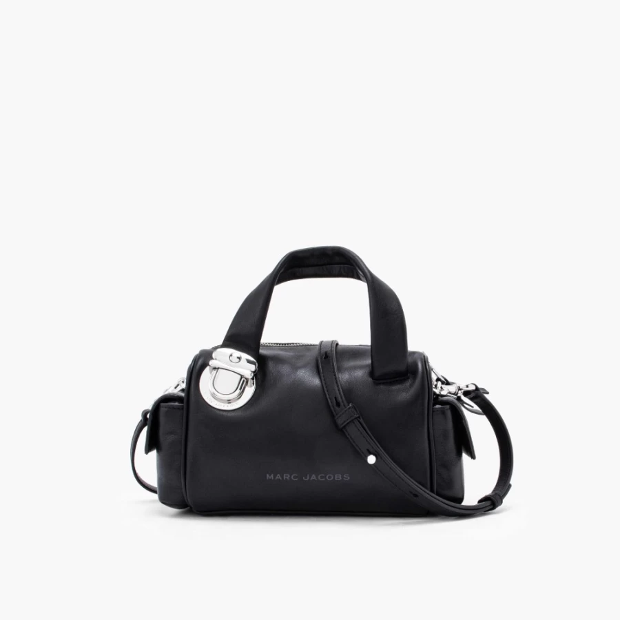 Marc Jacobs Black Pushlock Mini Satchel Crossbody Bag
