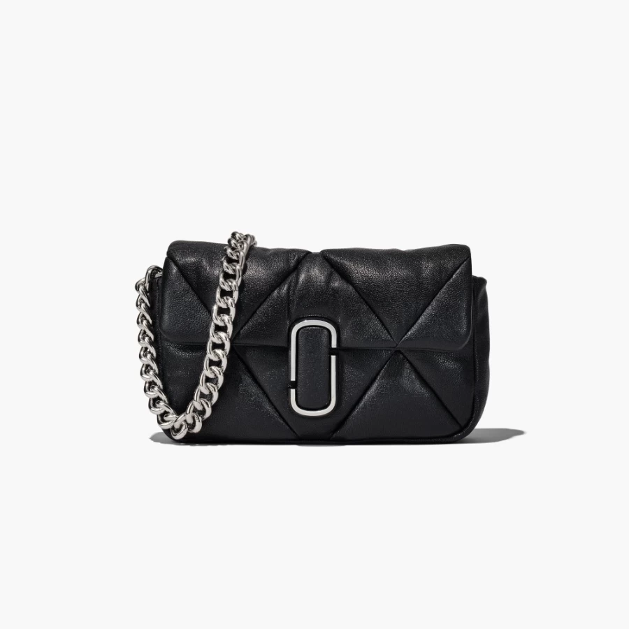 Marc Jacobs Black Puffy Diamond Quilted Shoulder Bag - J Marc Collection