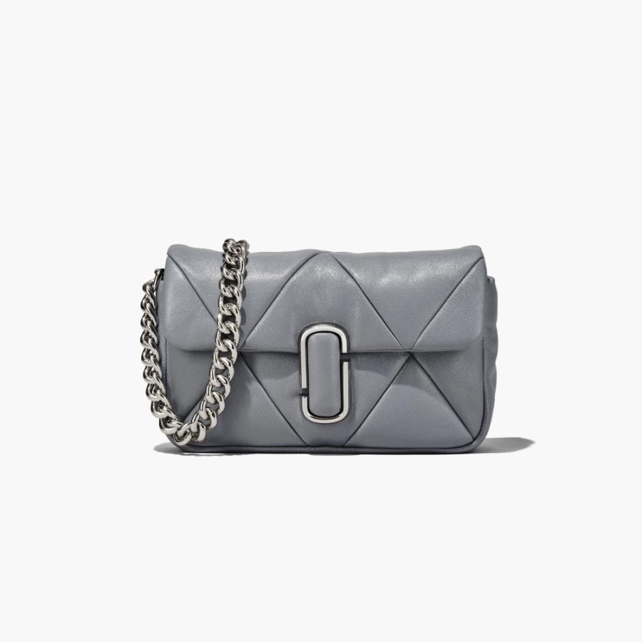 Marc Jacobs Puffy Diamond Quilted Shoulder Bag in Wolf Grey - J Style Crossbody Purse