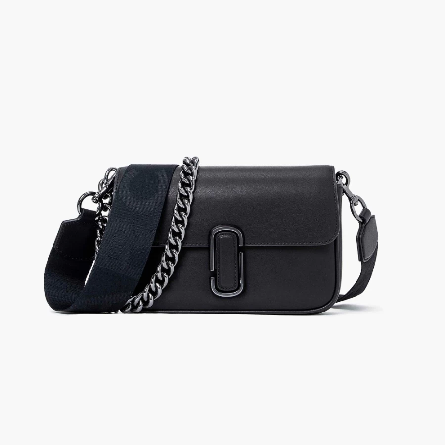 Marc Jacobs The J Marc Shoulder Bag - Black/Gunmetal Luxury Crossbody Bag for Women