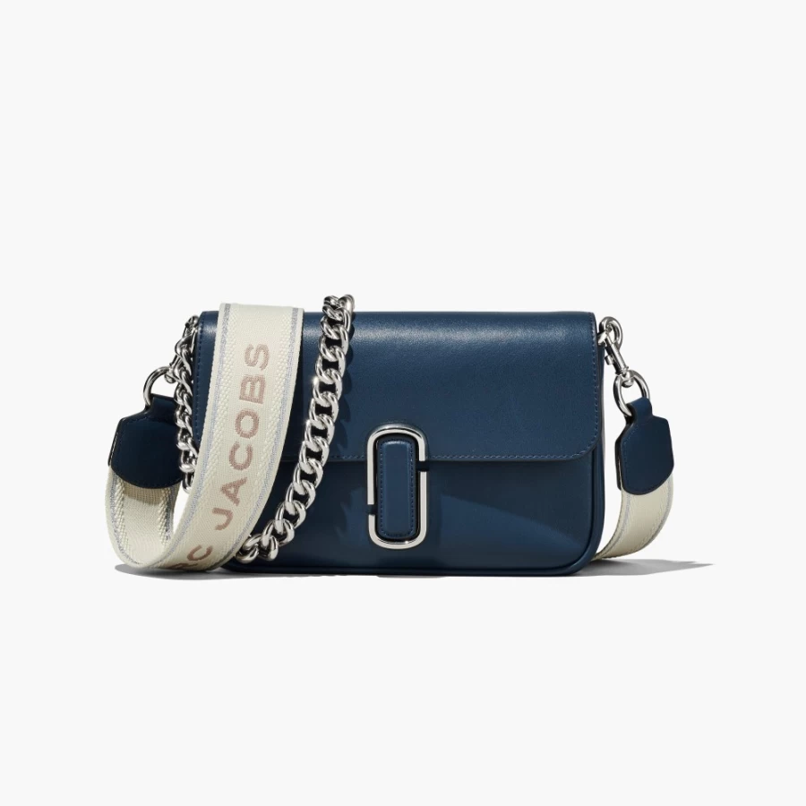 Marc Jacobs The J Marc Shoulder Bag in Blue Sea | Premium Leather Crossbody Bag for Women