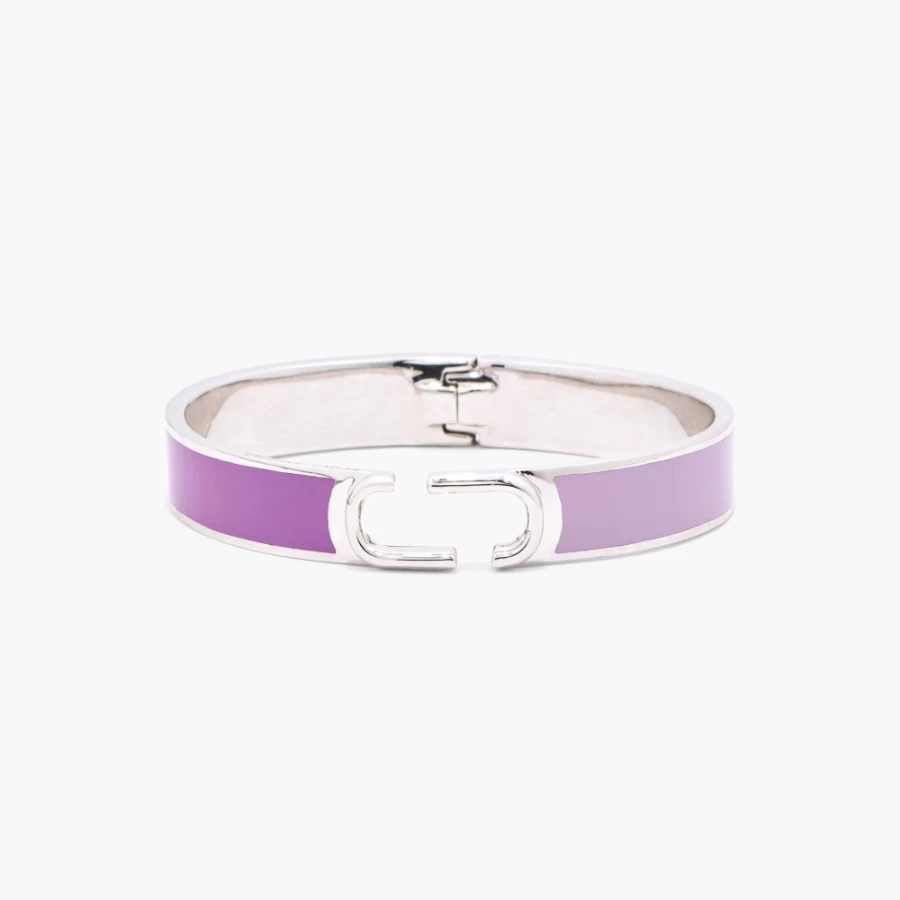 Marc Jacobs The J Marc Hinge Bangle Bracelet in Regal Orchid Multi/Silver