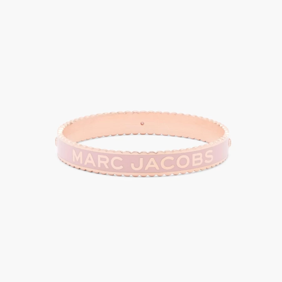 Marc Jacobs The Medallion Large Bangle in Sand & Rose Gold