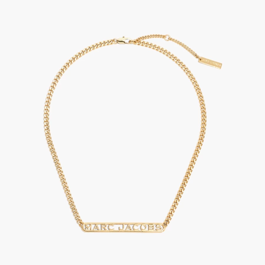 Marc Jacobs Gold Monogram Chain Necklace - Luxury Designer Jewelry