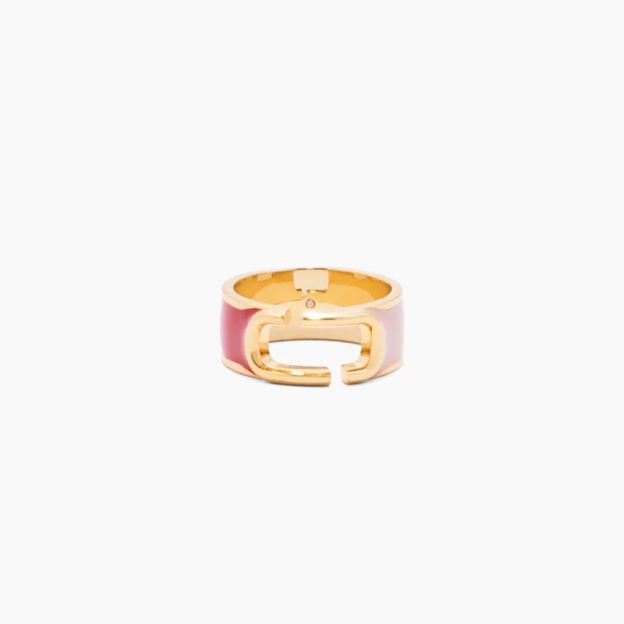 Marc Jacobs True Red Multi & Gold Colorblock Statement Ring