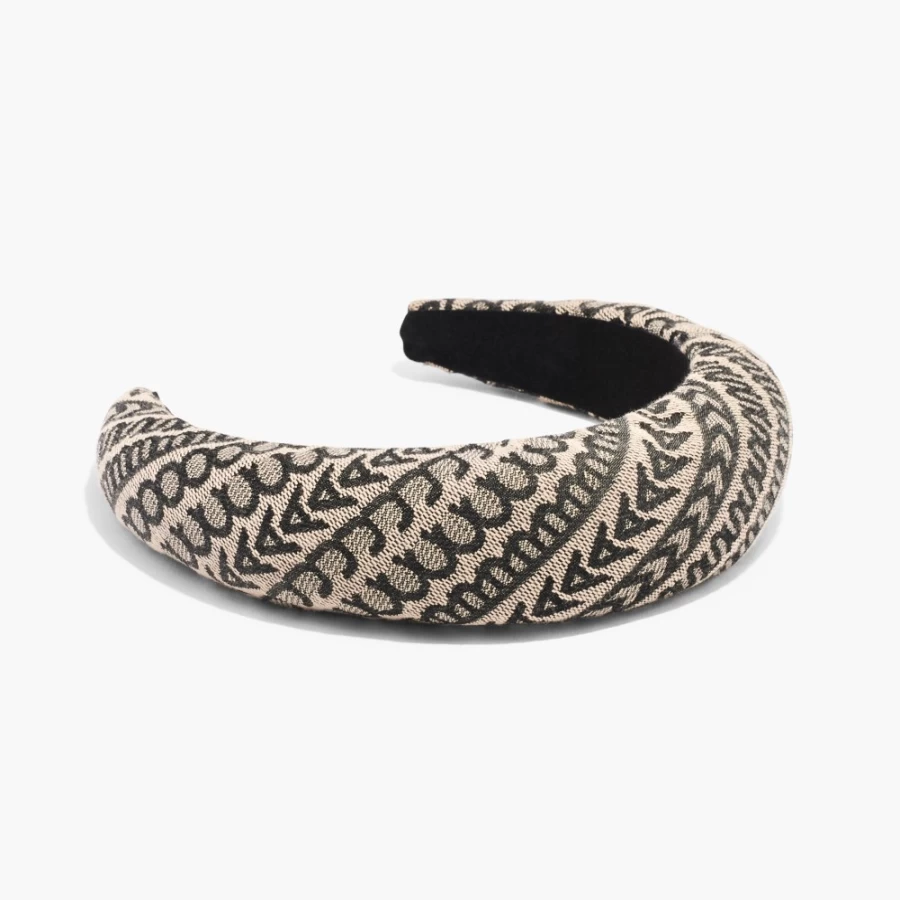 Marc Jacobs Monogram Headband in Natural Jacquard – Stylish Designer Hair Accessory