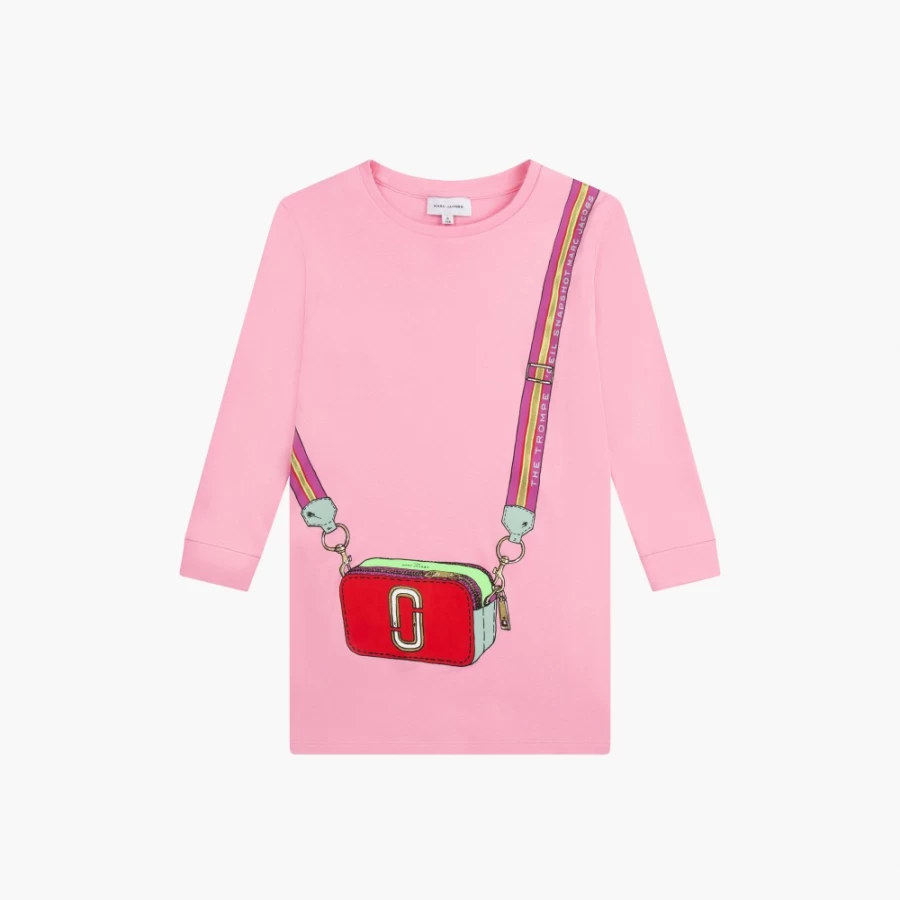 Marc Jacobs Pink Long Sleeve Trompe L'Oeil Illusion Dress