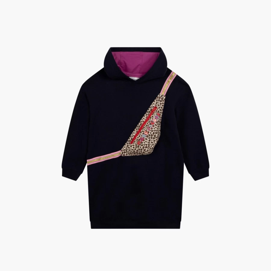 Marc Jacobs Navy Hooded Trompe L'Oeil Illusion Dress