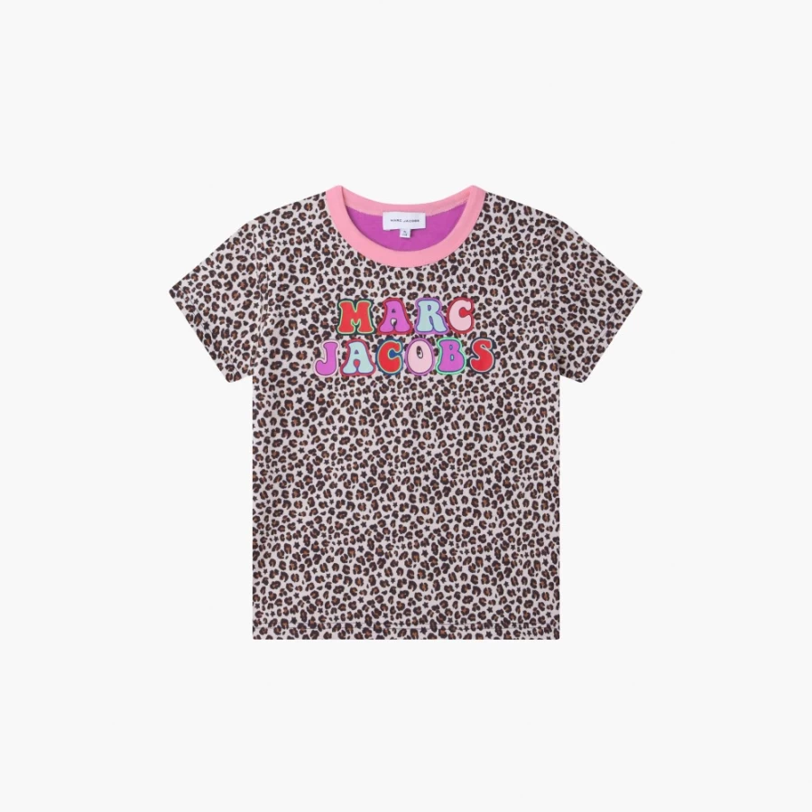 Marc Jacobs Brown Multi Allover Print Micro Cheetah Graphic T-Shirt
