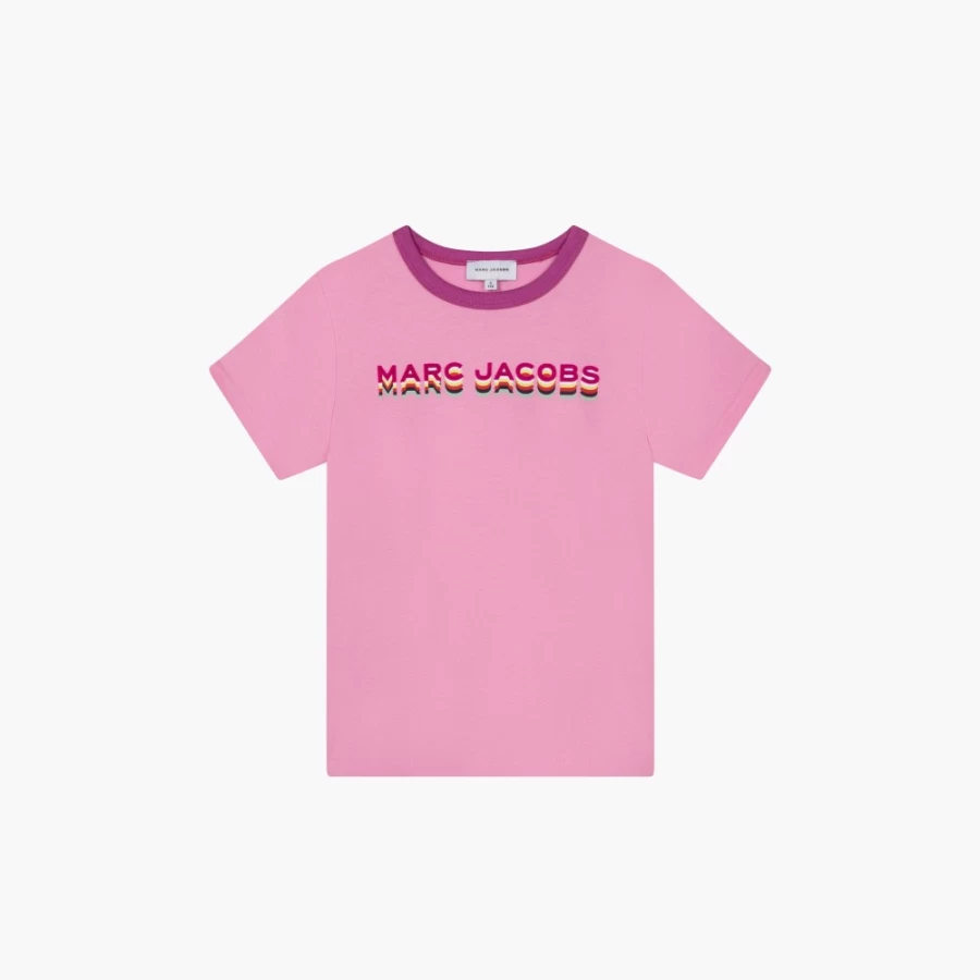 Marc Jacobs Pink Short Sleeve Logo T-Shirt for Women & Men - Casual Cotton Tee