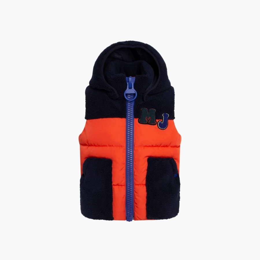 Marc Jacobs New Red Multi Colorblock Puffer Vest for Men/Women