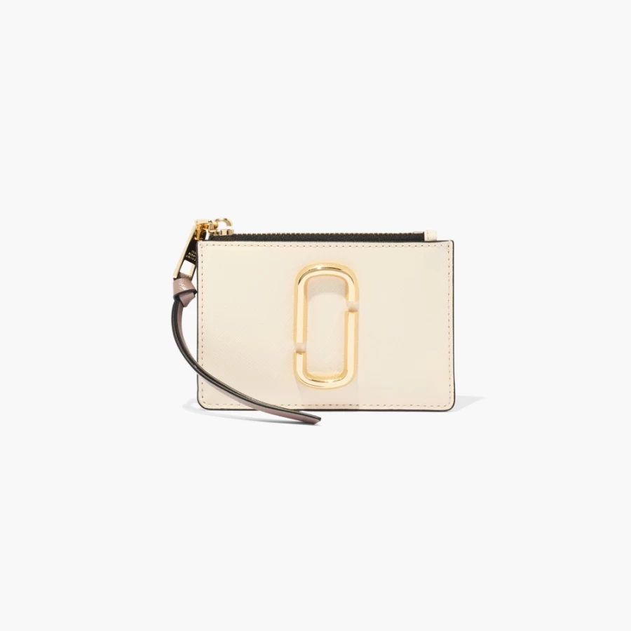 Marc Jacobs Snapshot Top-Zip Multi Wallet in New Cloud White Multi Color