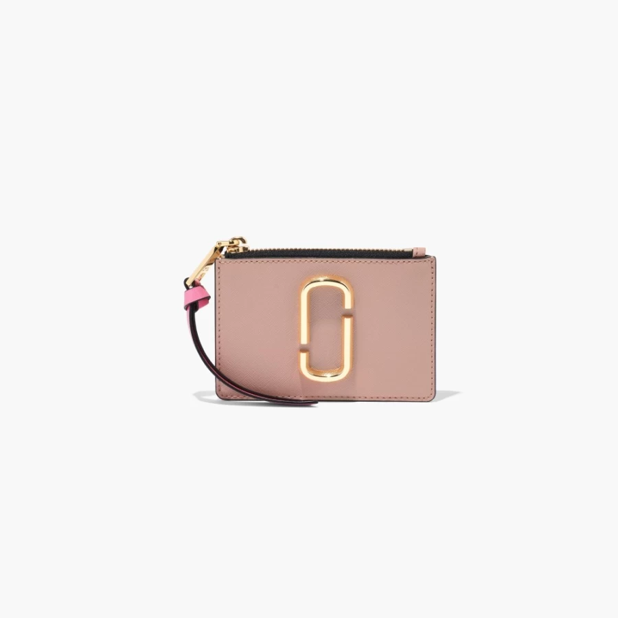 Marc Jacobs Snapshot Top-Zip Multi Wallet in Rose Multi Color